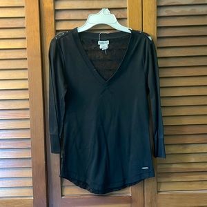 Black shirt with lace back